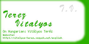 terez vitalyos business card